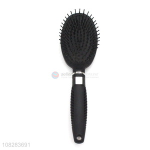 Low price black plastic massage roll hair comb brush for sale