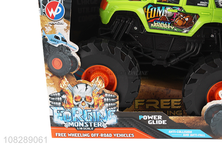 Hot selling 1:18 scale free wheeling anti-collision off road truck toy