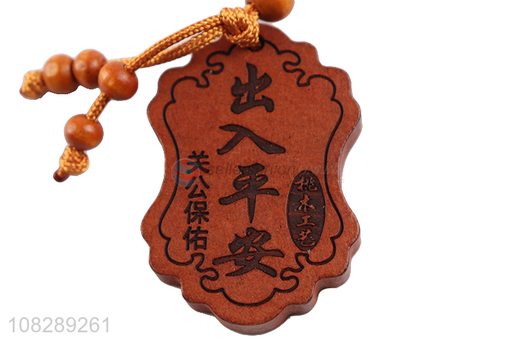 Most popular bags pendant wood carved keychain key rings