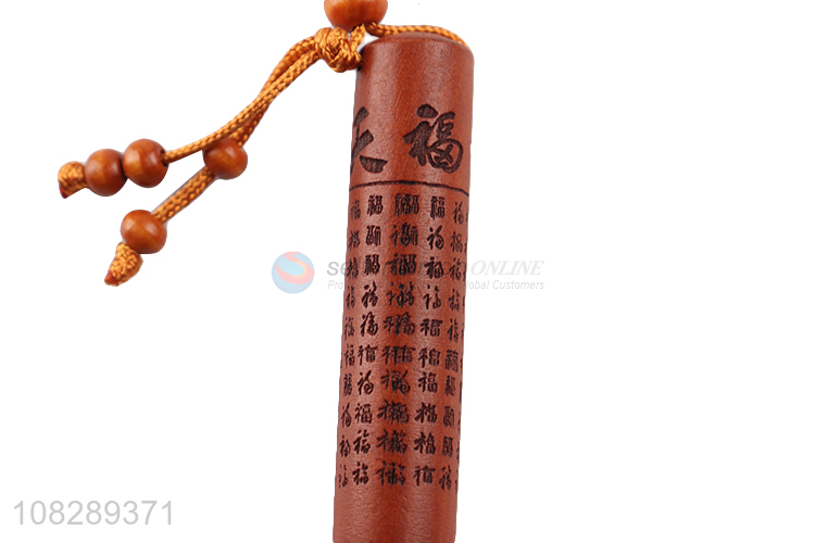 Popular products peace wood carved keychain key ring for sale