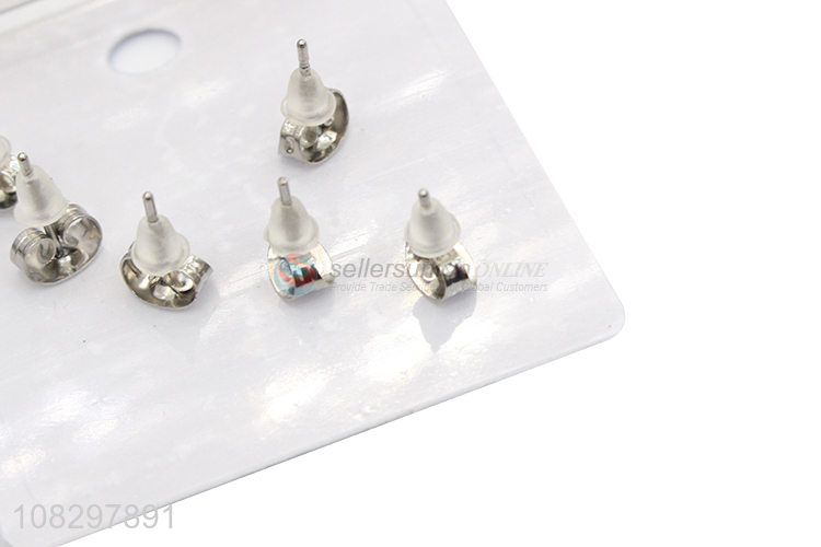 Yiwu market stainless steel stud earrings tiny chic earrings