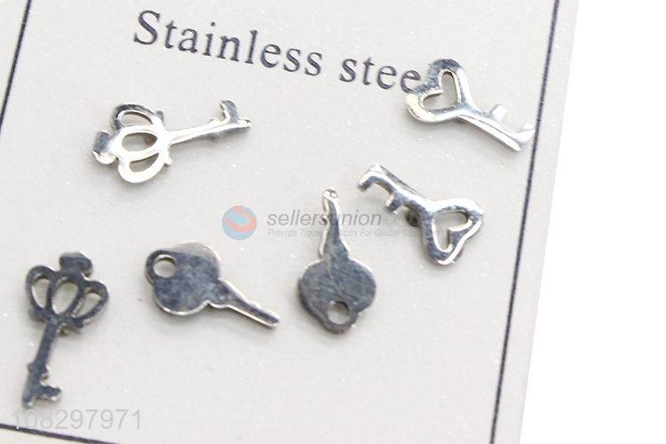 Good price tiny stainless steel cartilage piercing earrings set