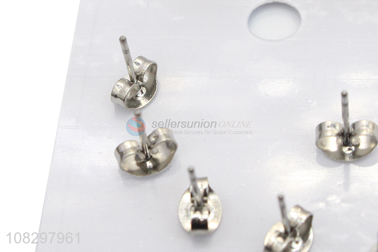 New arrival stainless steel stud earrings piercing earrings set