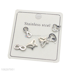 Wholesale stainless steel stud earrings set fashion earrings set