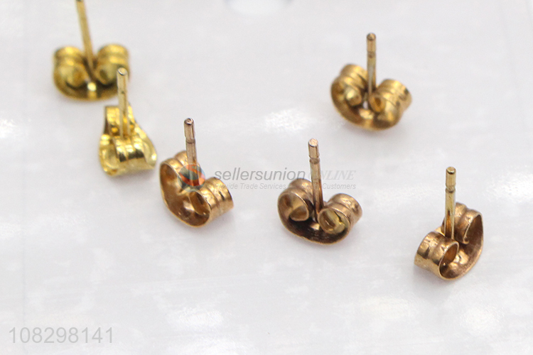 New arrival trendy stainless steel stud earrings for women girls