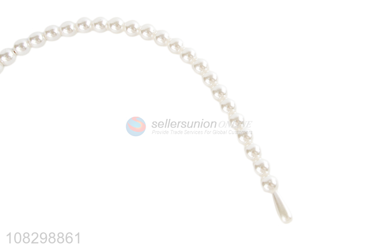 Yiwu wholesale fashion pearl hair hoop girls headband