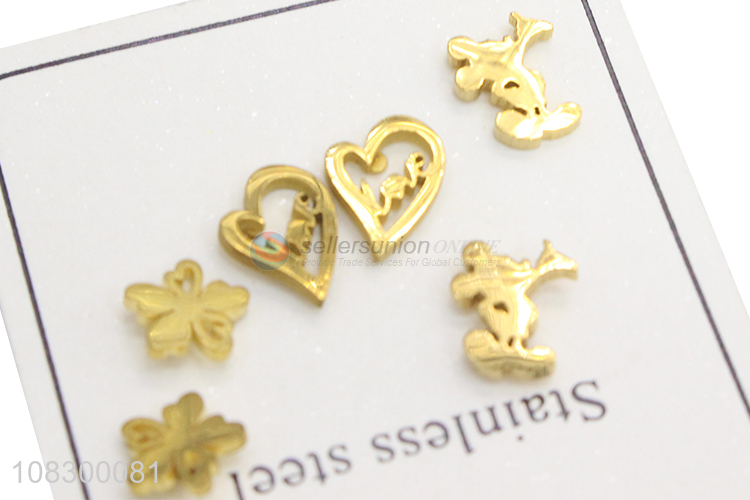 Good Sale Skin-Friendly Stainless Steel Ear Stud Set