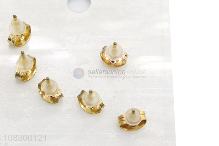 Good Sale 3 Pairs Stainless Steel Ear Stud Set For Girls