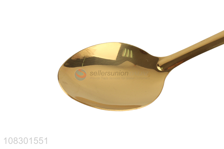 New products golden kitchen canteen spoon with top quality