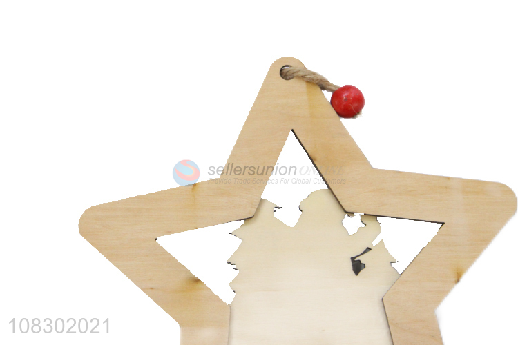 High quality wooden hanging decoration Christmas party pendant