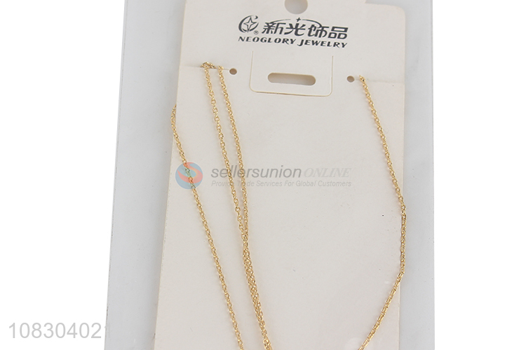 New arrival golden simple collarbone chain niche necklace