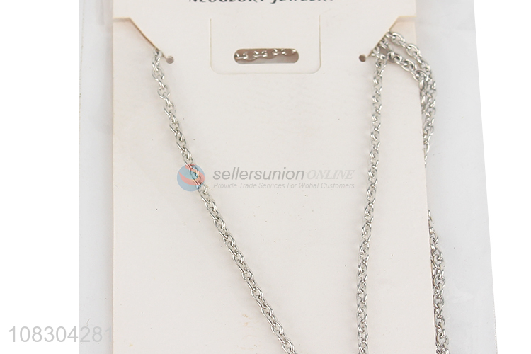 Wholesale price niche sweater chain girls fashion necklace