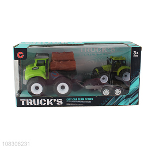 Best Quality Plastic Toy Vehicles Inertia Farmer Truck Set