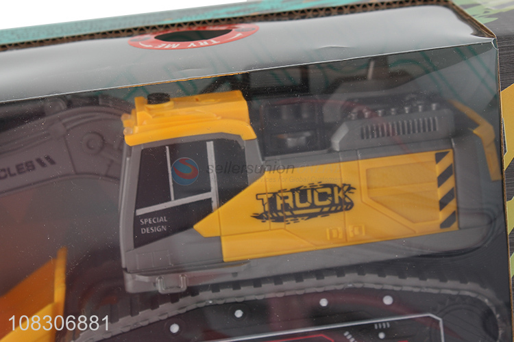 Fashion Inertial Excavator Toy Vehicle With Light And Music