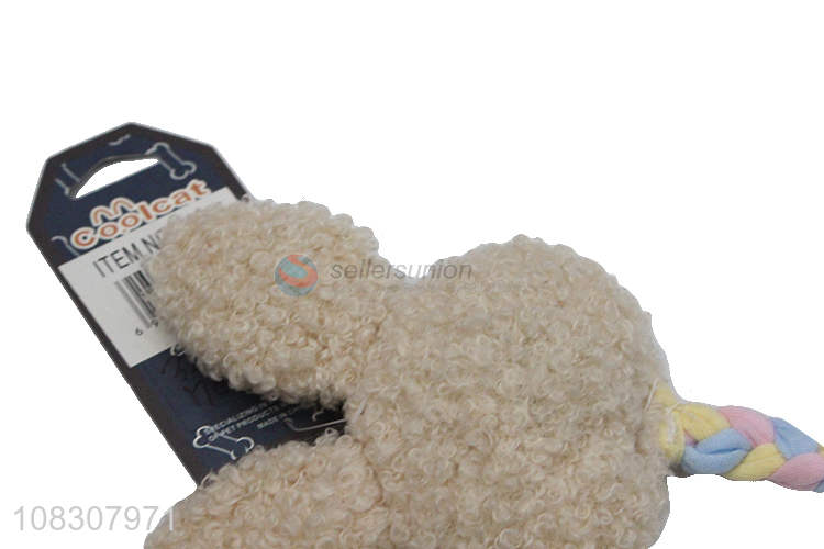 New design durable non-toxic stuffed dog teething toy