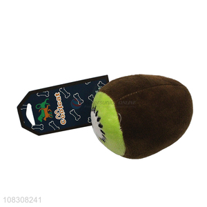 Good price kiwi fruit dog chew teething toy stuffed dog toy