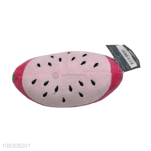 Popular design dragon fruit plush dog toy for reduce boredom