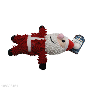 Wholesale santa claus stuffed dog chew toy for dog training