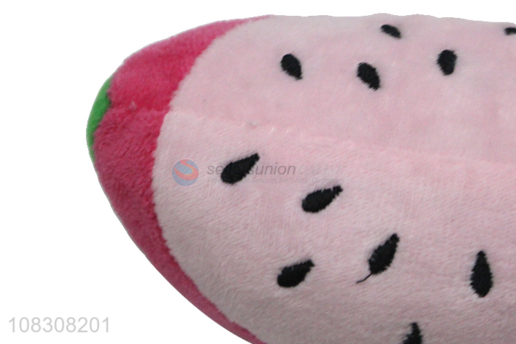 Popular design dragon fruit plush dog toy for reduce boredom