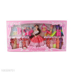 Yiwu market girls cartoon doll pretend play beauty doll