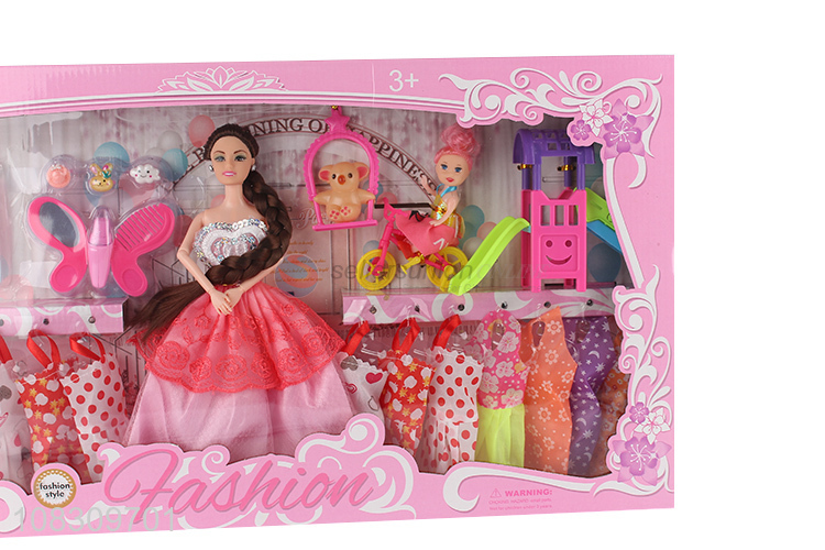 Yiwu market girls cartoon doll pretend play beauty doll