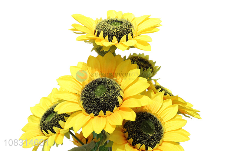 Yiwu market fake sun flower artificial bonsai for home décor