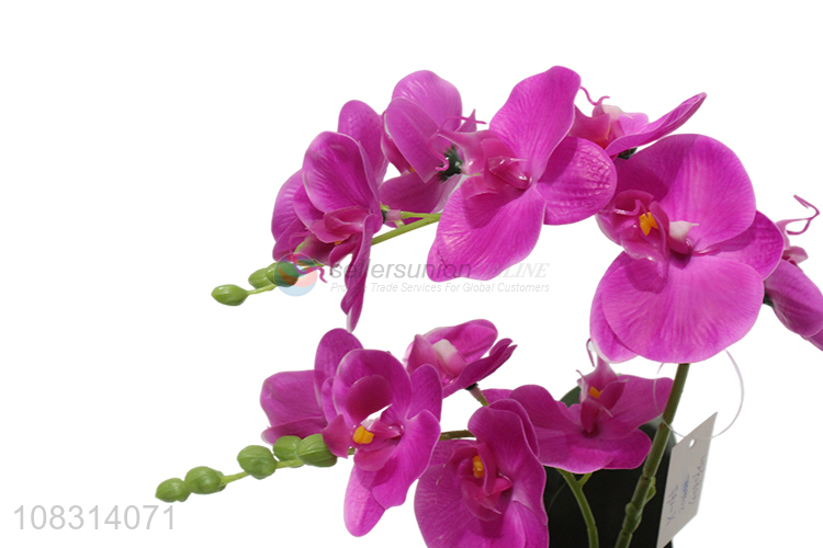 Best price natural plastic artificial flower bonsai with ceramic pot