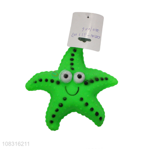 Hot Sale Sea Star Shape Squeaky Toy Pet Molar Chew Toy