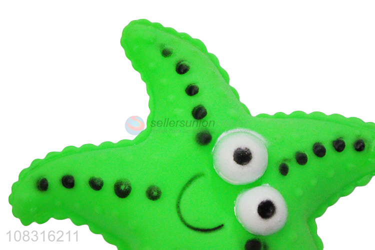 Hot Sale Sea Star Shape Squeaky Toy Pet Molar Chew Toy