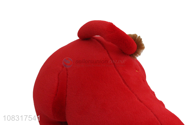 Factory supply soft stuffed animals red bull plush toy