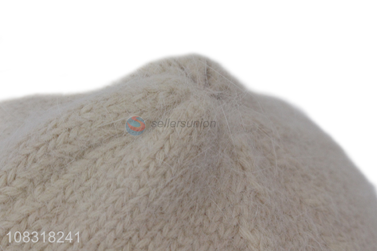 Good quality simple knitted hat for winter ear protection