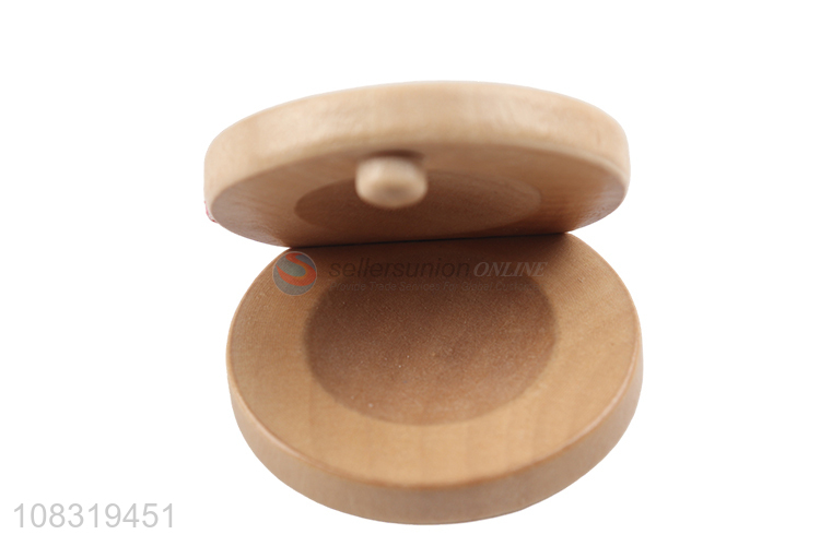 Good Quality Wooden Castanets Musical Enlightenment Instrument Toys