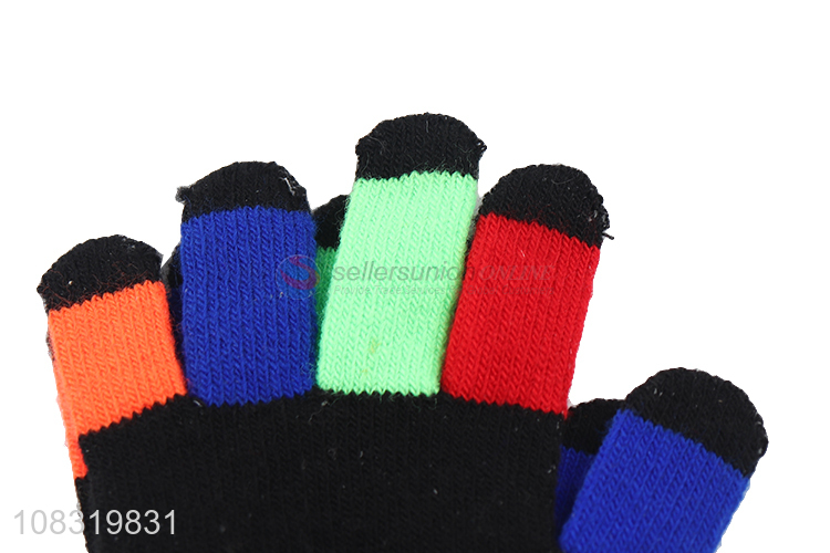 Wholesale kids winter gloves elastic full finger mittens