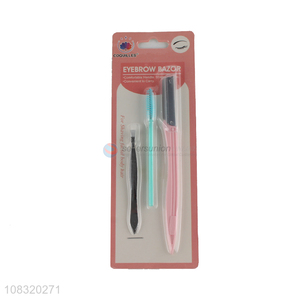 Yiwu supplier eyebrow razor mini portable eyebrow trimmer set