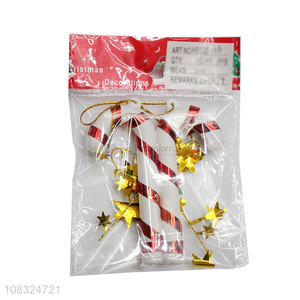 Low price Christmas candy cane Christmas tree hanging ornaments