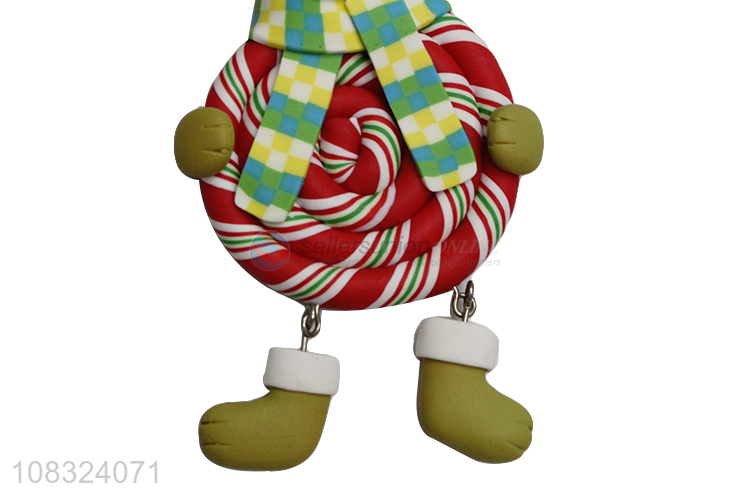 Factory price hanging Christmas clay ornaments stocking stuffers