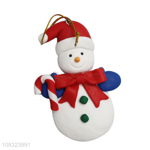 Hot selling cute hanging clay ornaments Christmas tree decoration