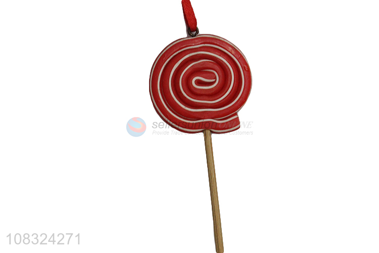 Hot sale holiday Christmas tree lollipop polymer clay ornaments