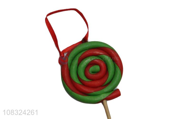 High quality Christmas tree decoration lollipop clay ornaments