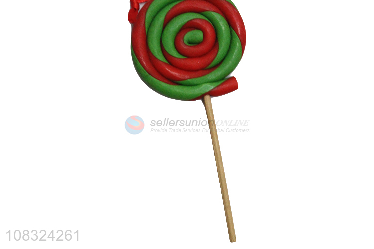 High quality Christmas tree decoration lollipop clay ornaments