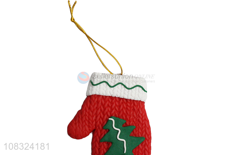 Wholesale Christmas tree ornaments Christmas glove clay ornaments