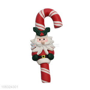 China supplier Christmas candy cane clay ornaments decorations