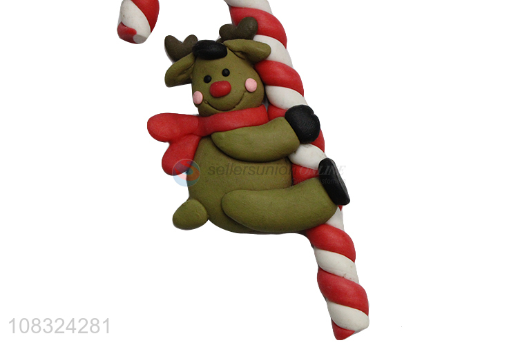 Recent design candy cane clay ornaments for Christmas decoration