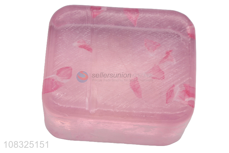 High quality pink essential oil soap cleaning bath soap