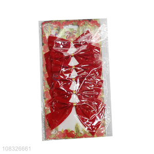 Delicate Design Fashion Cloth Bowknot For Christmas Tree Decoration