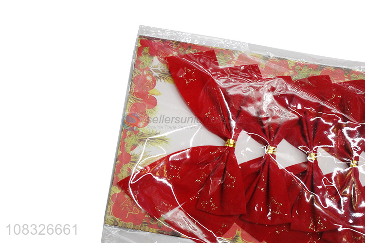 Delicate Design Fashion Cloth Bowknot For Christmas Tree Decoration