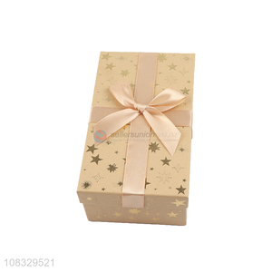 Wholesale rectangular Christmas gift box paper gift box with ribbon