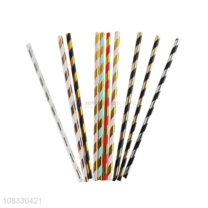 Factory price disposable juice paper drinking straws for sale