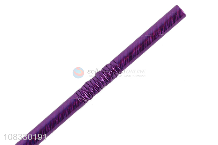 Best selling purple paper drinking straws for bubble tea