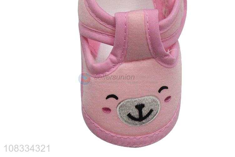 Yiwu wholesale pink cartoon baby toddler baby shoes